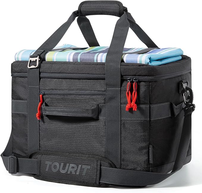 TOURIT Soft Sided Cooler Bag Insulated 48/60 Cans, Large Collapsible & Leakproof Ice Chest for Picnic, Beach, Camping, Travel