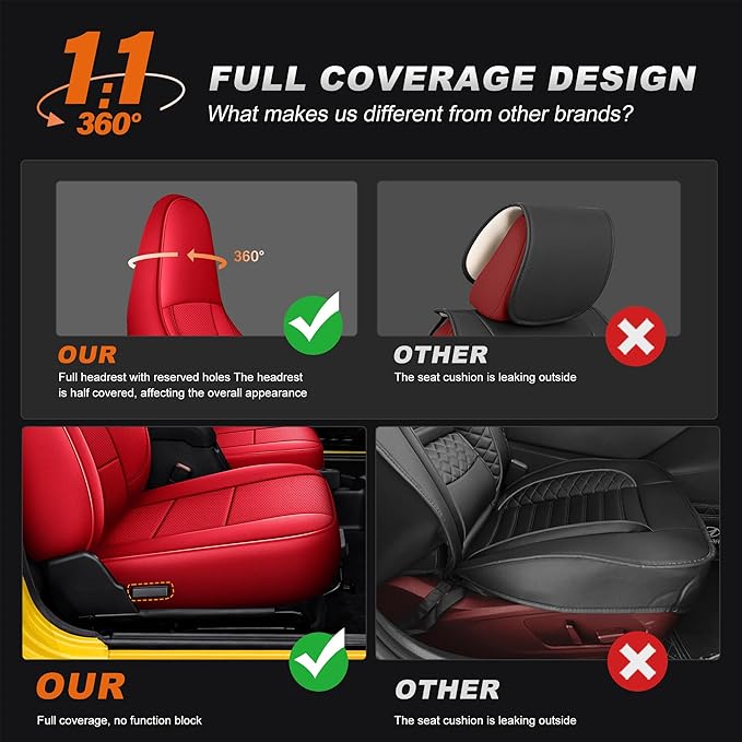 AOMSAZTO Custom Fit Seat Covers for Jeep Wrangler 1997 1998 1999 2000 2001 2002 Waterproof Car Seat Covers Full Set Black