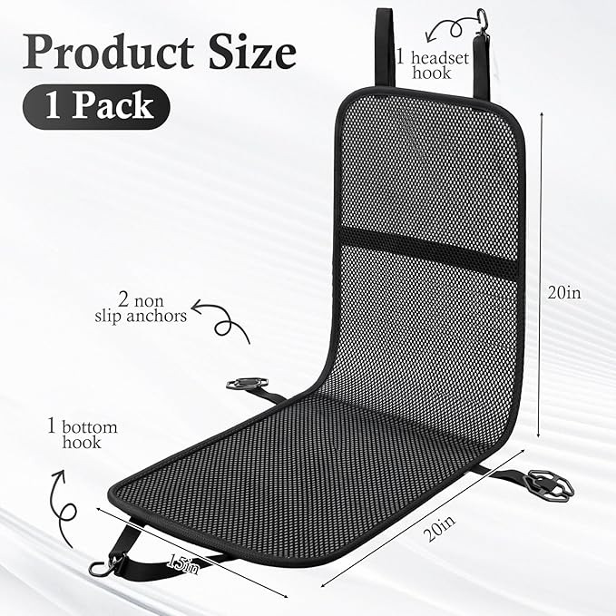 1 Pack Breathable Mesh Car Seat Cushion - Black Double 3D Air Cool Chair Seat Pad for Truck, SUV, Van, Car Universal Fit