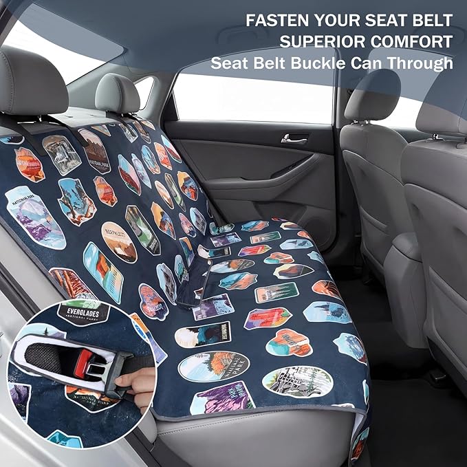 Tallew Back Seat Towel Cover for Car Athletic Running Towel Microfiber Bench Seat Cover for Pets Post Workout Sweat Washable Non Slip Automotive Backseat Protector for Outdoor Sport Camping Mat