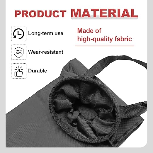 2 Pcs Car Trash Bags, Can Hanging Back Seat Car, Car Garbage Bag with Storage Pockets, Car Trash Can Washable, Car Garbage Bag for Outdoor & Travelling Vehicle Interiors (Black)
