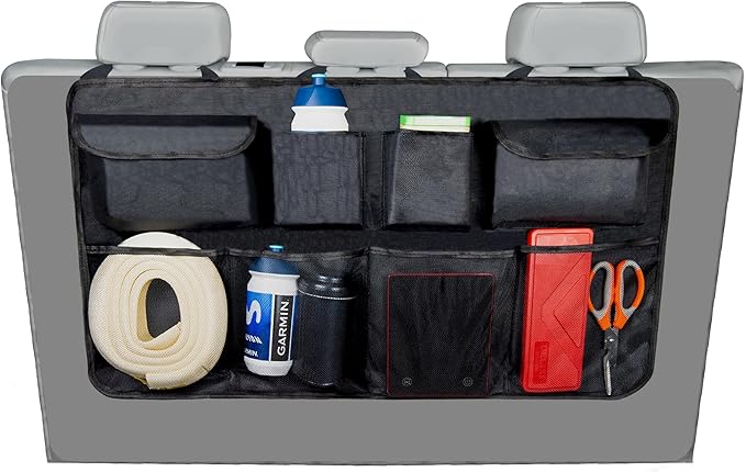 Car Trunk Organizer for SUV Backseat Hanging Storage with 8 Pockets, Heavy-Duty 1680D Oxford Fabric, Foldable Car Organizer for MPV Minivan Sedan, Car Accessories Interior