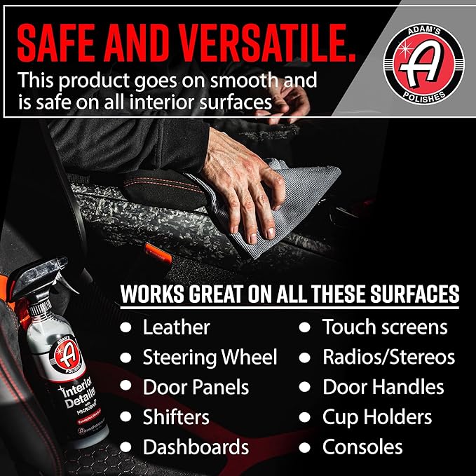 Adam's Polishes Interior Detailer Gallon (Cedarwood) - Total Car Interior Cleaner, Protectant & Dressing | All Purpose Cleaner & Leather Conditioner | Vinyl, Dashboard, Screen, Seat Cleaner & More