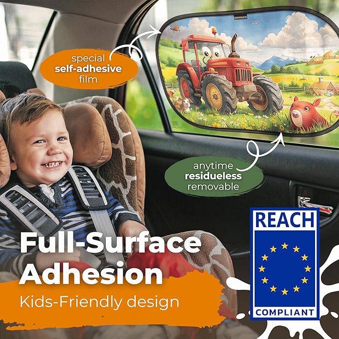 Car Window Shade for Baby with Certified UV-Protection 2 Pack - 20"x12"