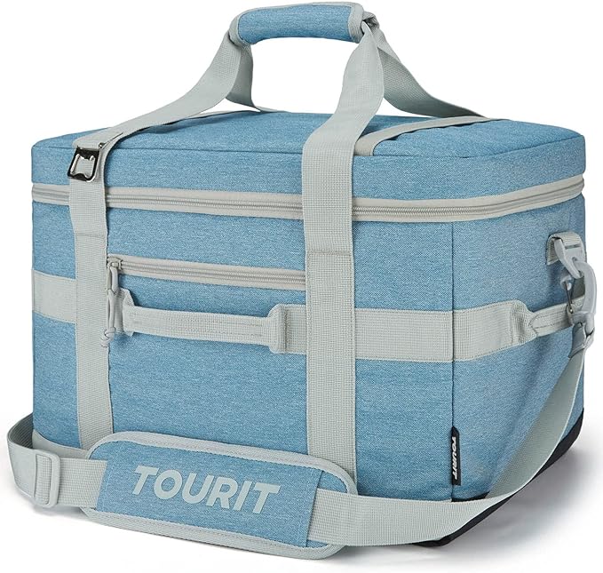 TOURIT Soft Sided Cooler Bag Insulated 48/60 Cans, Large Collapsible & Leakproof Ice Chest for Picnic, Beach, Camping, Travel