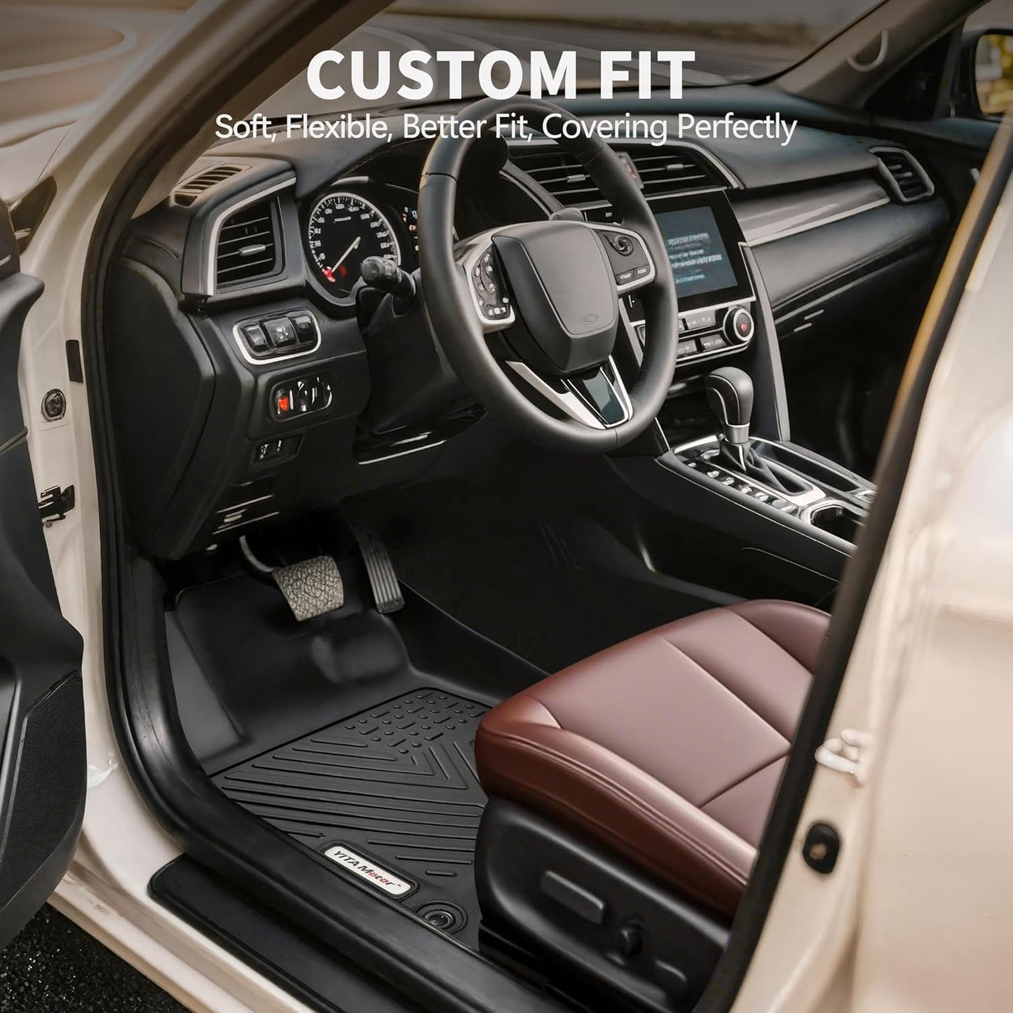 YITAMOTOR Floor Mats & Cargo Liner Set Fit for Toyota 4Runner 2024, Custom Fit TPE All-Weather Floor Liners 2013-2024 Toyota 4Runner 5 Passenger Model w/o Sliding Rear Tray, Black