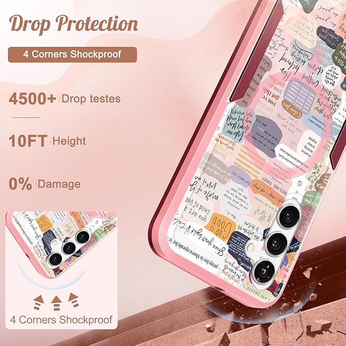 for Samsung Galaxy A16 5G Phone Case - Compatible with MagSafe Women Girls Cute Magnetic Protective Cover Girly Kawaii Pretty Unique Heavy Duty Shockproof Design for Samsung A16 5G Case