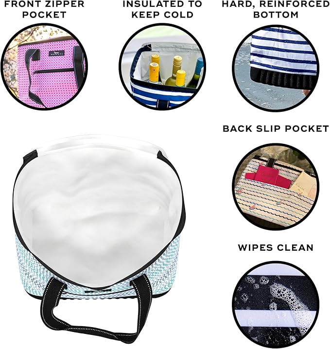 SCOUT The Stiff One - Large, Soft, Lightweight, Insulated Cooler with Hard Bottom, Beach, Family, Travel, Picnic Cooler