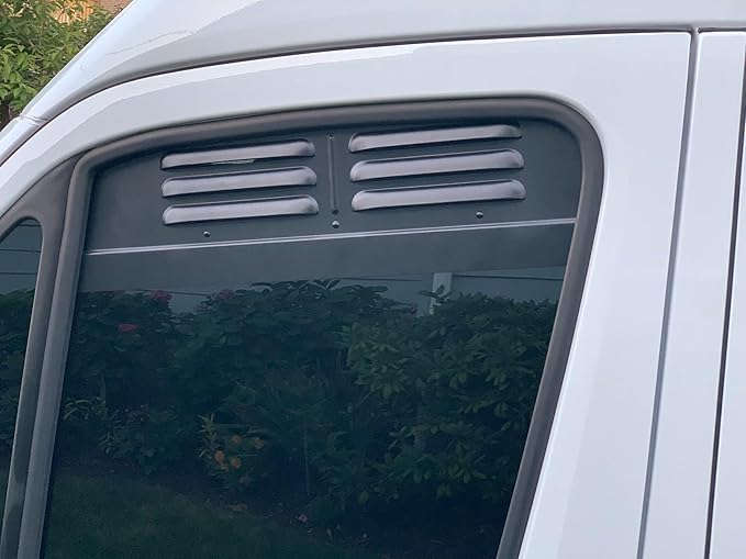Aluminum Front Door Window Vents (Pair) for Mercedes Sprinter Van 2007-2026, Bug Barrier, Let Breeze in, Sprinter Vanlife Essential Accessories