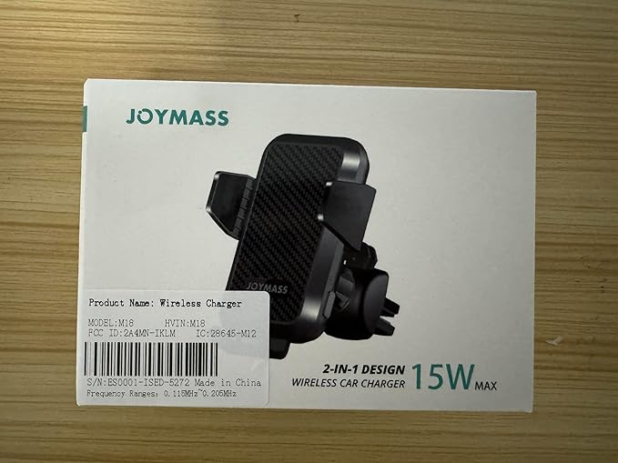 JOYMASS Wireless Car Charger, 15W Fast Charging Auto Clamping Car Charger Cell Phone Holder Mount Vent for iPhone 15 14 13 12 Mini Pro Max 11 XR, Samsung Galaxy S23 Ultra S22 S21+ Note 20, etc - Red