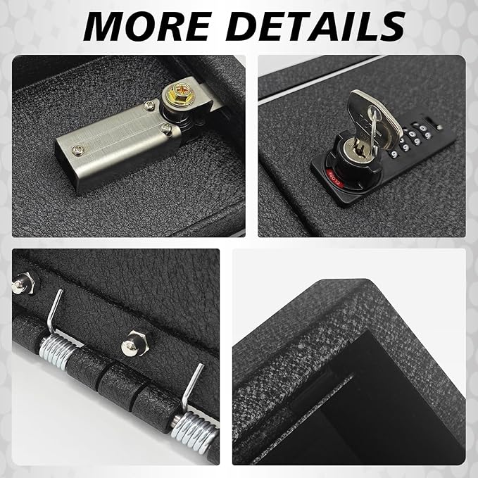 BestEvMod Center Console Safe Vault LockBox Compatible with Chevy Silverado EV/GMC Sierra EV 2026 2025 2024 Pickup Gun Safe Vault Console Storage Interior Organizer Security Anti-Theft (Not Fit ICE)
