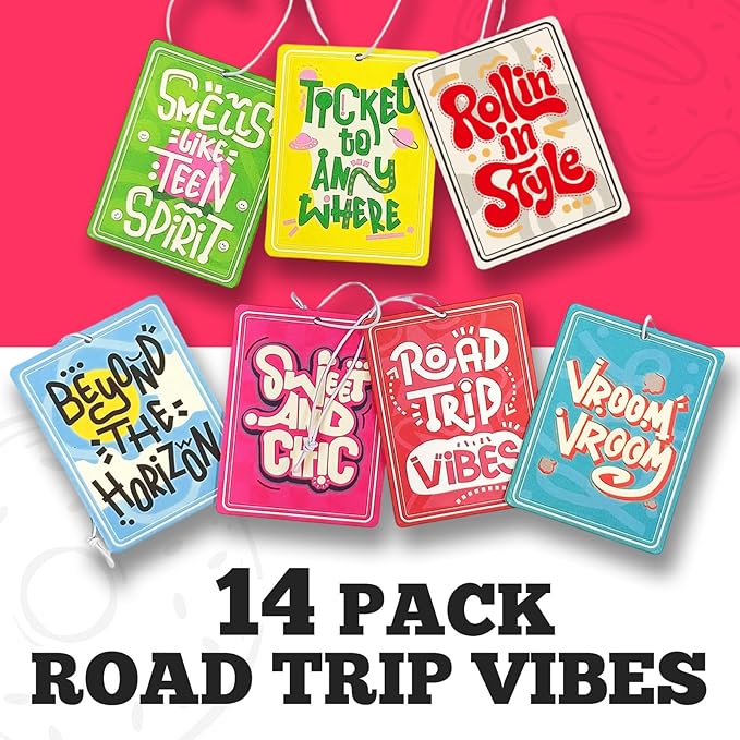 14 Pack Car Freshies Trendy Automotive Air Fresheners Hanging Ocean Car Smell Interior Decor