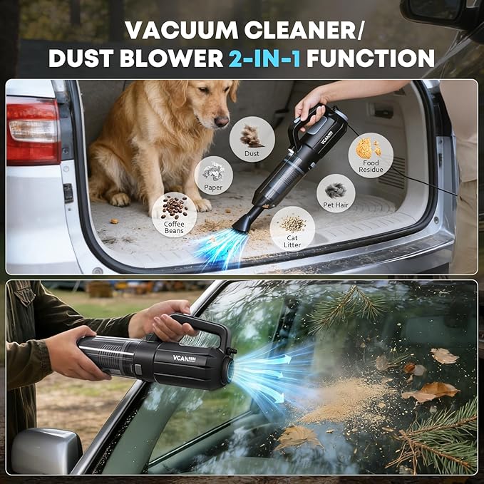 Car Cleaning kit, Car Interior Detailing kit with 10000pa Car Vacuum Cleaner, Detailing Brush Set, Wheel Brush, Windshield Cleaner Tool, Complete Auto Accessories for Men, Women