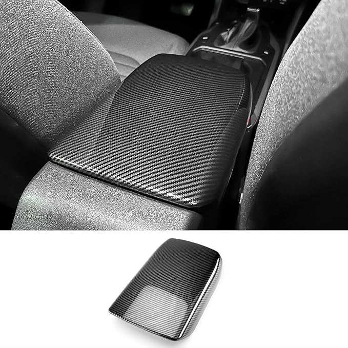 ABS Car Central Console Armrest Cover Armrest Cushion Cover Center Console Box Pad Compatible with Kia K4 2025-2026 Accessories (Carbon Fiber Style)