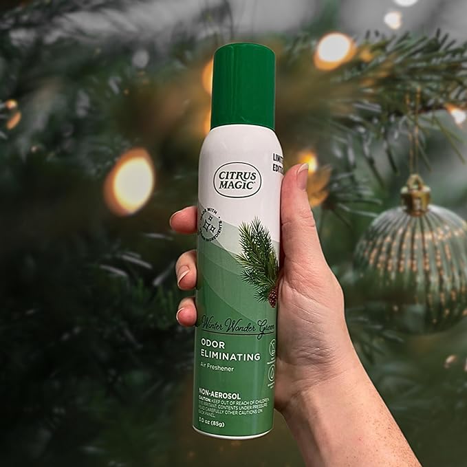 Citrus Magic Holiday Odor Eliminating Air Freshener Spray, Winter Wonder Green, 3-Ounce, Pack of 3