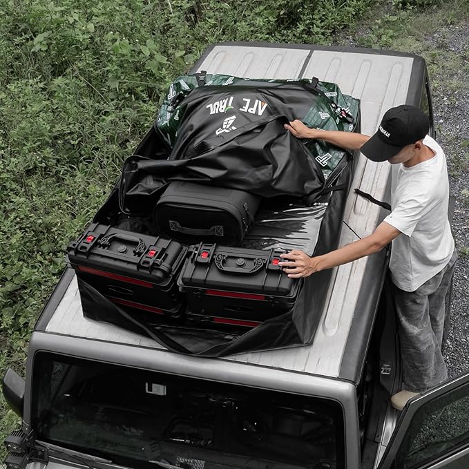 Rooftop Cargo Carrier, 21 Cubic Feet Waterproof Roof Rack Cargo Bag, Anti-Slip Heavy Duty Roof Bag for All Vehicles