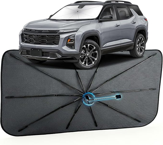 Car Windshield Sun Shade for Chevrolet Equinox 2018-2026 –[Reflective Coated Fabric] Sunshade Umbrella for Front Window, Car Shades Sun Visor Keep Car Cool and Protects Interior, 1:1 Exact Fit
