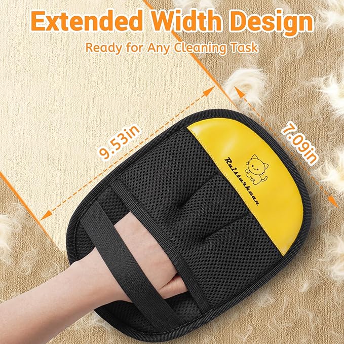 Pet Hair Removal Glove，2026 Newly Upgraded Reusable Magic Brush Pet Hair Remover Glove for Cats & Dogs，Pet Hair Remover Tool for Couch,Curtain, Clothing, Carpet, Car Seat (1Pcs)