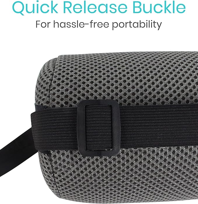 Vive Lumbar Roll Pillow for Lower Back Pain - Low Back Support Cushion for Office Chair, Car, Driving, Desk Computer - Ergonomic Portable Cervical Bolster for Thoracic Low Rest Posture Corrector(Firm)