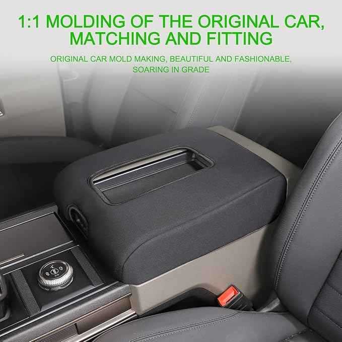 Center Console Cushion Cover Compatible with Hummer EV SUV Pickup 2022-2024 2025+ Customized Armrest Box Pad Skin-Friendly Washable Cotton Cloth Hummer EV Accessories,Non-Scratch Cushion Protector