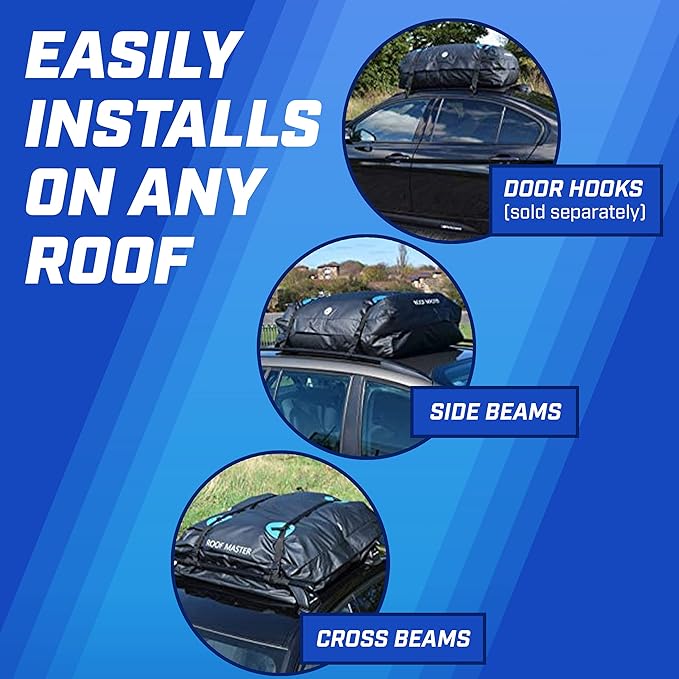 Rooftop Cargo Carrier, PI Store Waterproof Car Roof Bag with Protective Mat, Extra 16 Cubic Foot Storage Carriers for All Cars with/Without Roof Racks, Gift for Men