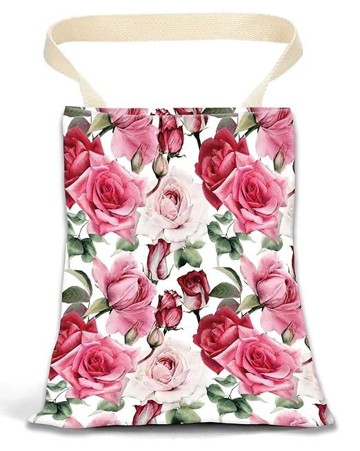 Car Garbage Can, Car Trash Bag, Car Garbage Bag, Hanging Car Trash Can for Car Accessories, Vehicle, Travelling, Camping, Cute Car Back Seat Organizer, Cute Pink Flowers