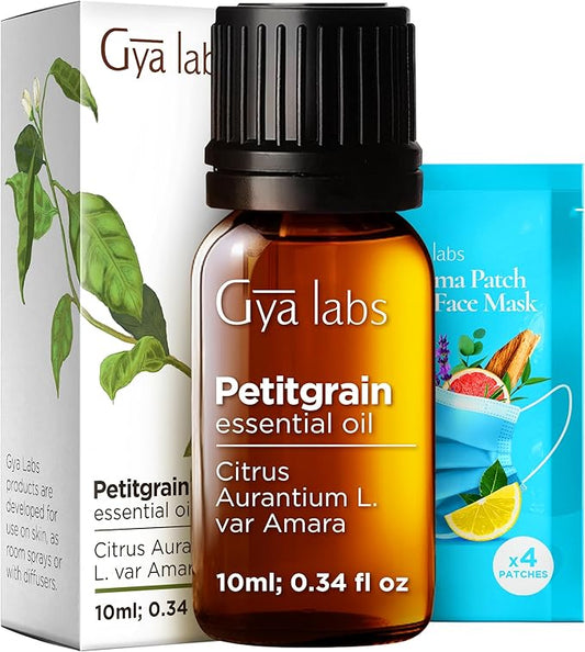 100% Pure Petitgrain Essential Oil - 0.34 Fl Oz - Petitgrain Oil for Hair, Skin, Diffuser, Aromatherapy & DIY Candle Making Scent