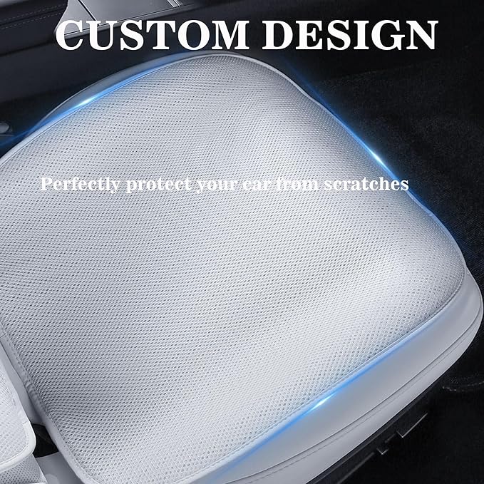 Seat Cover Custom Fit for Tesla Model Y Juniper 2020-2026 Front and Rear Car Seat Cushion Protector Pad Set All Seasons Breathable (Without Logo)