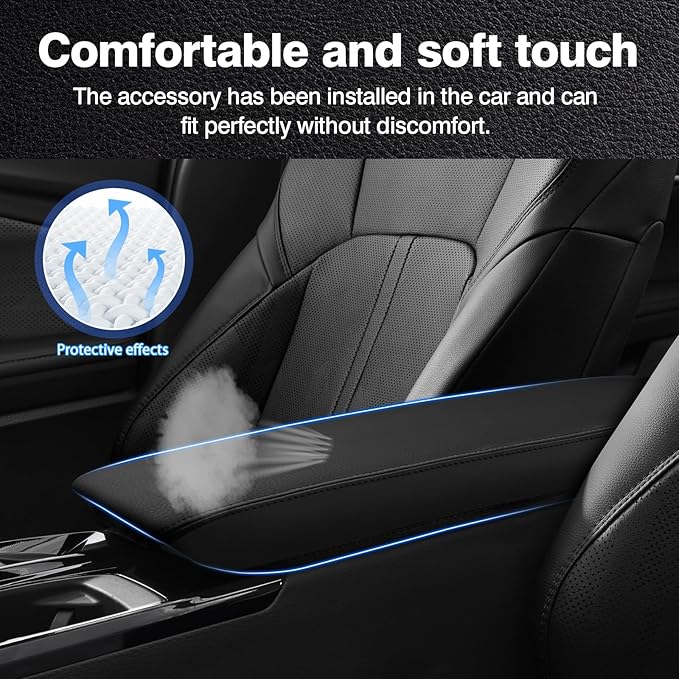 Autorder Center Console Cover for 2025-2026 Toyota Camry Accessories Armrest Cover Anti-Scratch Middle Console Pad Leather Armrest Protector