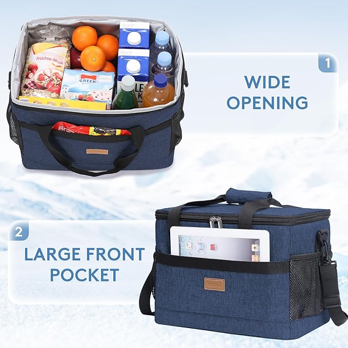 Lifewit Cooler Bag 30/50/60 Cans Collapsible and Insulated Large Lunch Bag Leakproof Soft Cooler Portable Tote for Camping/BBQ/Family Outdoor Activities