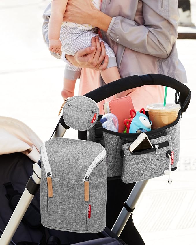 Skip Hop Baby Breastmilk Cooler Insulated Bottle Bag, Grab & Go, Chevron
