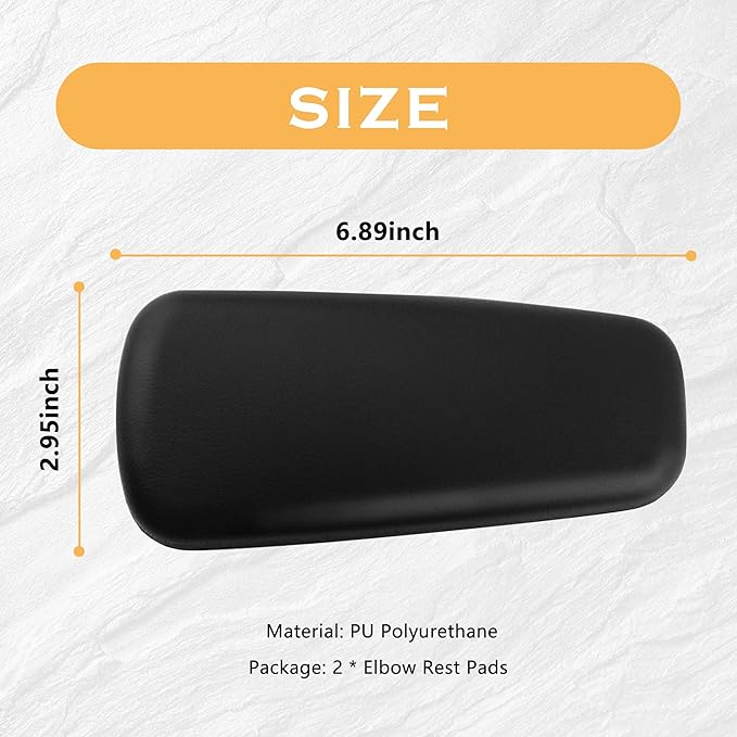 OFBAND 2PCS Elbow Pad Arm Rest for Car,Soft Leather Arm Rest Pillow with One-Piece Molding for Comfortable Support,Universal Car Accessories Car Knee Cushion Car Door Armrest Pads (Black)