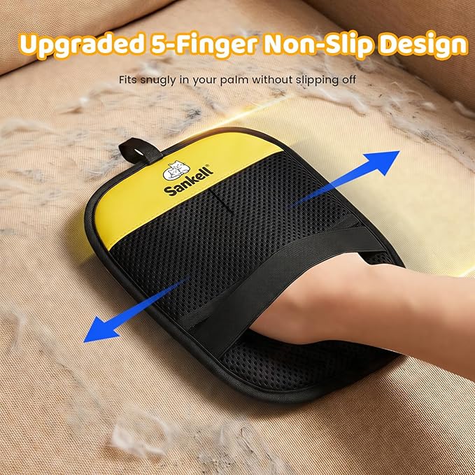 Pet Hair Removal Glove for Dogs & Cats, Newly Upgraded Reusable Electrostatic Pet Hair Remover Glove, Pet Hair Remover Mitt Tool for Couch, Furniture, Bed, Clothing, Carpet, Car Seat