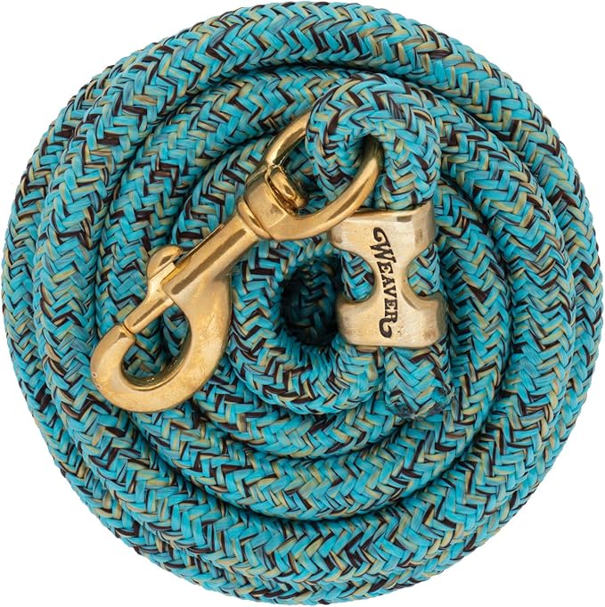 Weaver Equine Performance Lead Rope, Long Horse Lead Rope with Quick Halter Attachment, Soft Comfort Grip, Barn Horse Tack for Daily Use & Showing