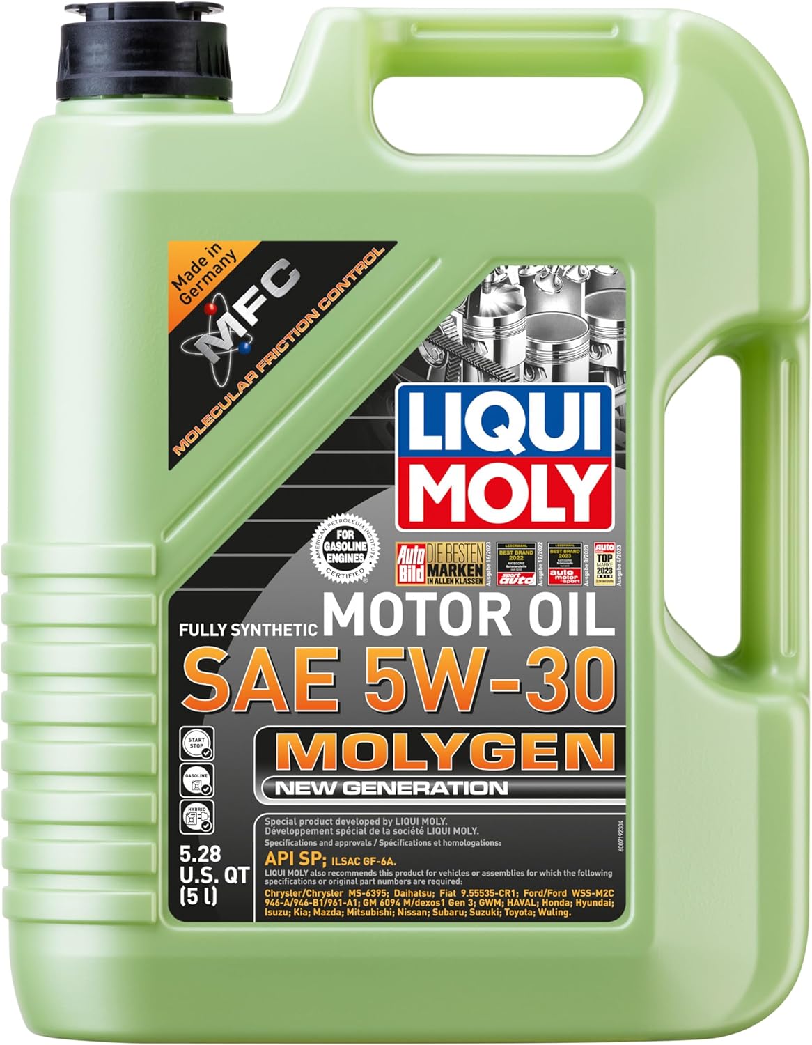 Liqui Moly Molygen New Generation SAE 5W-30 | Full Synthetic Motor Oil | 5 Liter | SKU: 20228 | Pack of 4