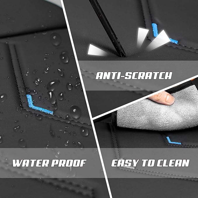 Car Seat Covers Fit for Infiniti g37 2000-2026, Stylish Sport Seat Covers, Waterproof Wear-Resistant Premium Nappa Leather Car Seat Cover.(2 Pcs Front/Black Blue)