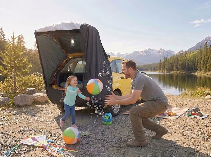 Hasika SUV Tailgate Tent - Universal Car Camping Awning, 3000mm Waterproof & UPF 50+ - Portable Hatchback Tent Privacy Shelter for SUV, CUV, Minivan - Easy Setup Road Trip Essentials Black Small