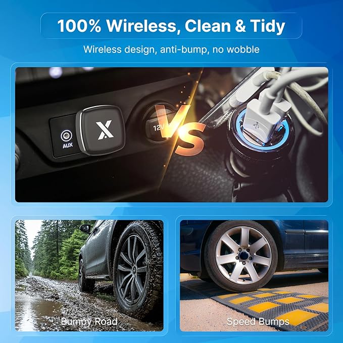 2026 X1 USB-C Wireless CarPlay Android Auto Adapter 2-in-1, Alloy & 2.5D Glass Build Mini Car Play Dongle, Wired to Wireless Converter, Dual 5G Chips, OTA, Plug & Play, for iPhone & Android Phone