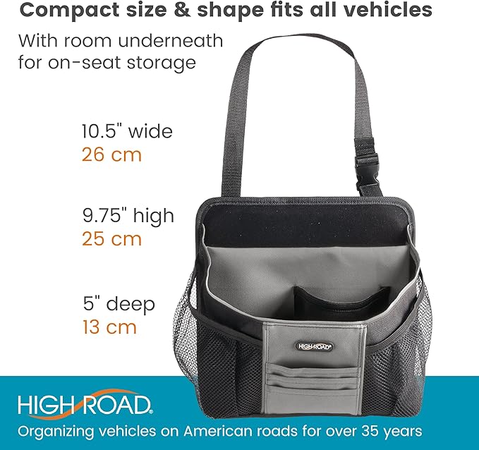 High Road DriverStash Front Seat Car Organizer with Insulated Cup Holder