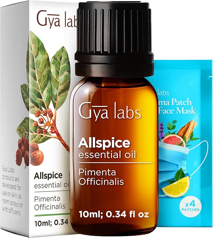 100% Pure Allspice Essential Oil - 0.34 Fl Oz - Allspice Oil for Hair, Skin, Diffuser, Aromatherapy & DIY Candle Making Scent