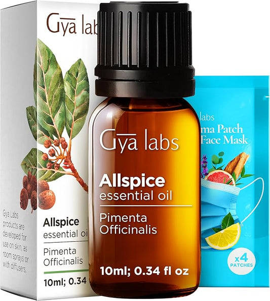 100% Pure Allspice Essential Oil - 0.34 Fl Oz - Allspice Oil for Hair, Skin, Diffuser, Aromatherapy & DIY Candle Making Scent