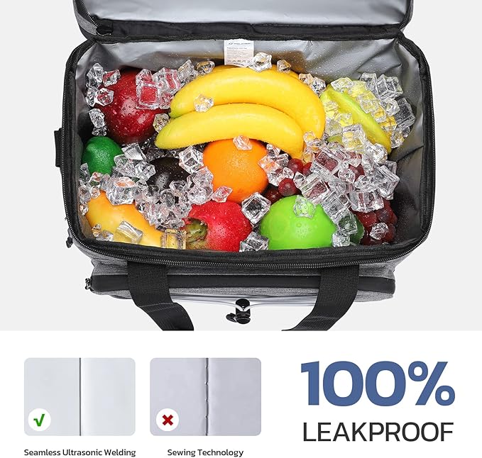 Maelstrom Portable Collapsible Soft Cooler Bag – 24/30/60 Cans Double-Deck Leakproof Ice Chest for Beach, Camping & Grocery