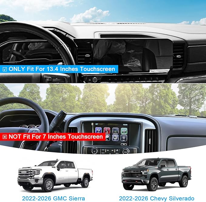 BESTAOO Phone Mount MagSafe Compatible with 2019-2026 Chevy Silverado/GMC Sierra 1500 Dash Phone Holder Interior Accessories, 360° Adjustable Cell Phone Mount (Magnetic)