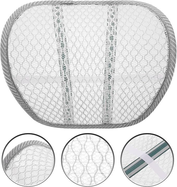 Breathable Car Seat Lumbar Pillow with Cooling Mesh Back Support Pad for Summer Driving Ergonomic Lower Back Relief Cushion for Office Car and Travel Random Color