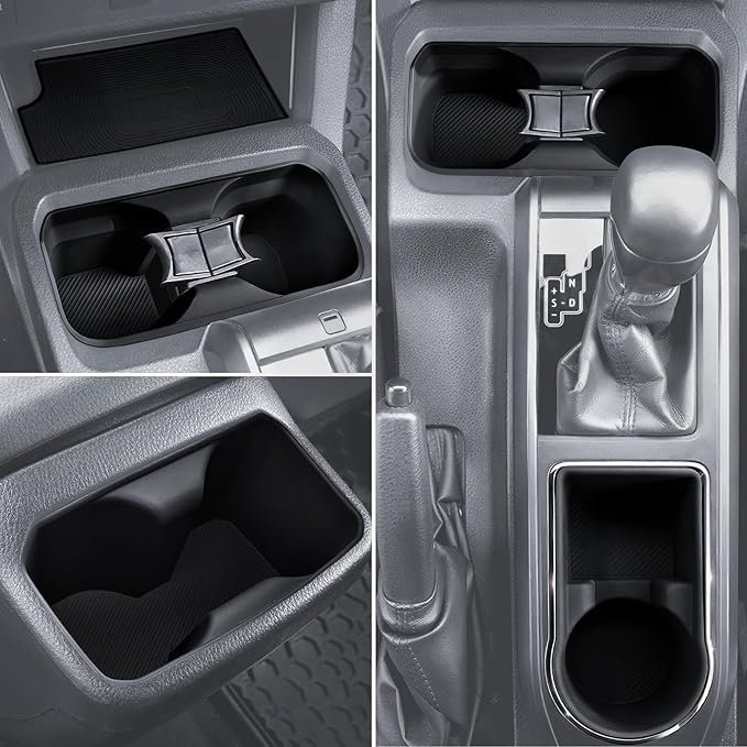 Interior Silicone Liner Insert Custom Fit for Tacoma 2016-2023, Silicone Organizer Tray for Tacoma Gen 3rd Crew Cab only - Fully Covered - for Tacoma Accessories