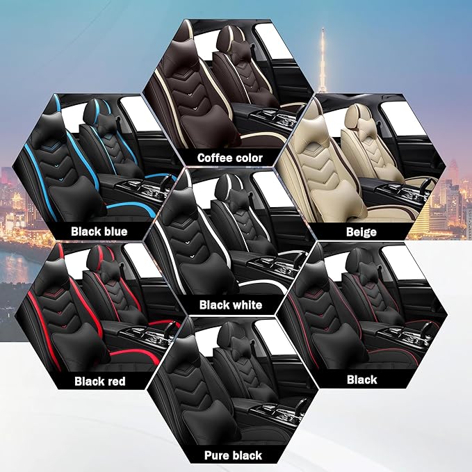 CTDS Car Seat Covers for Toyota RAV4 2000-2026, Stylish Sport Seat Cover, Premium Nappa Leather Car Seat Cover. Automobile Seat Covers Sets.(Luxury 5 Seats/Coffee Color)