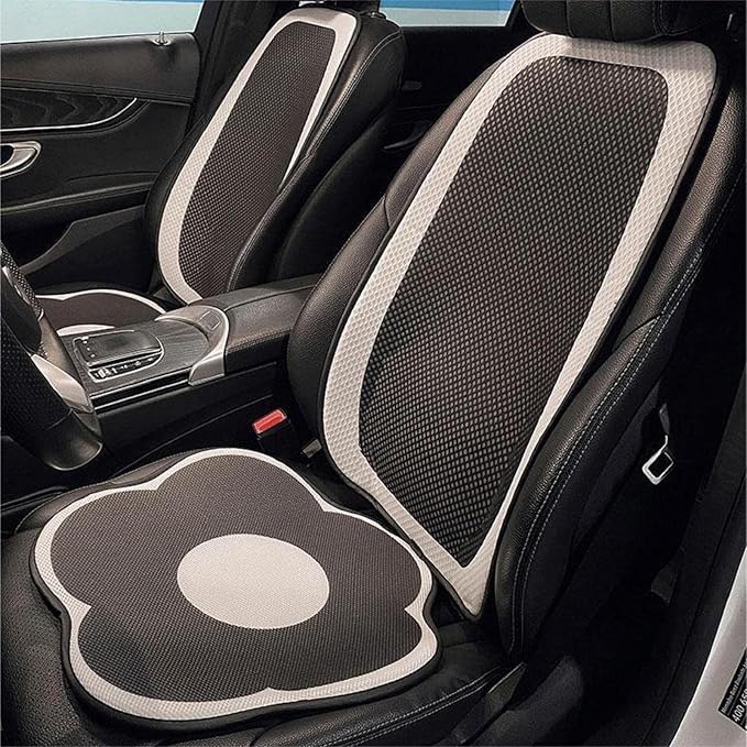 Cute Car Seat Covers Full Set, Universal Fit for Most Cars SUV Pick-up Truck Sedan, Fit for Tesla, Car Accessories for Women Interior, Automotive Vehicle Auto Interior Décor (Full Set)