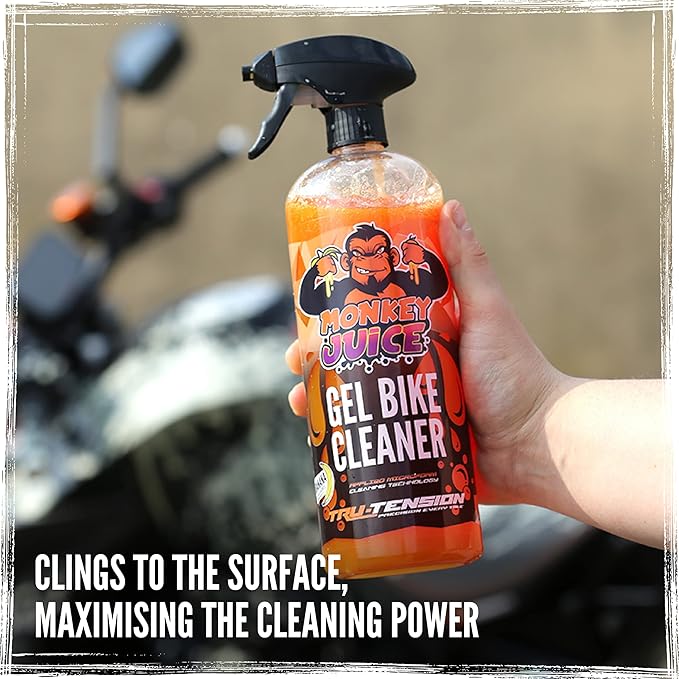 Tru-Tension | Monkey Juice Gel Motorcycle Cleaner | For Bicycle, Motorbike, Car, Boat & Caravan Surfaces | 1L