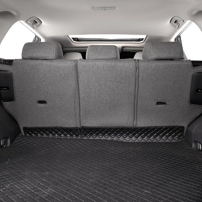 coverdream Rav4 Hybrid Seat Covers Custom Fit for 2019-2024 2025 Toyota Rav4 Hybrid (Not for XSE/SE/Plug-in Hybrid),Full Coverage,Airbag Compatible,Polyester Car Seat Protector(Full Set,Gray)