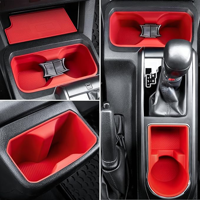 Interior Silicone Liner Insert Custom Fit for Tacoma 2016-2023, Silicone Organizer Tray for Tacoma Gen 3rd Crew Cab only - Fully Covered - for Tacoma Accessories